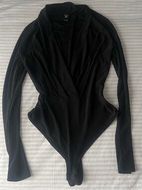 Windsor Black Low cut Body Suit